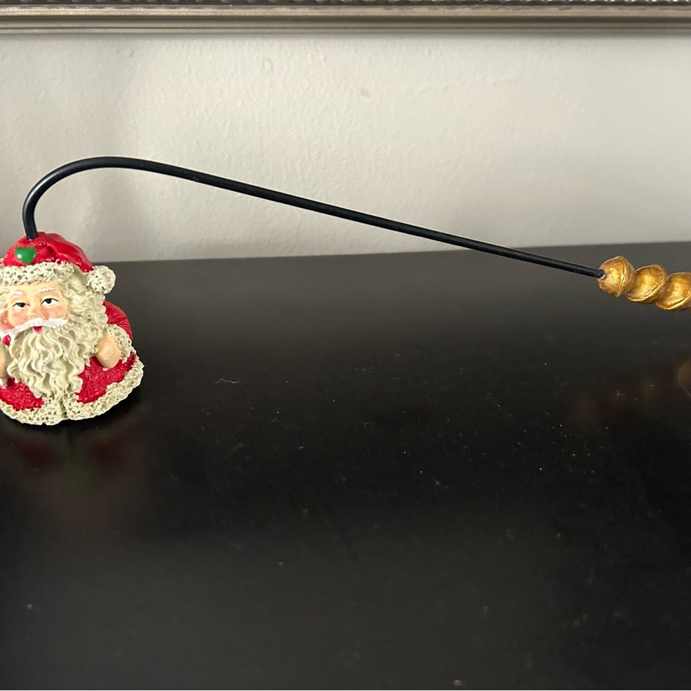 Santa Claus Candle Snuffer with Gold Accents